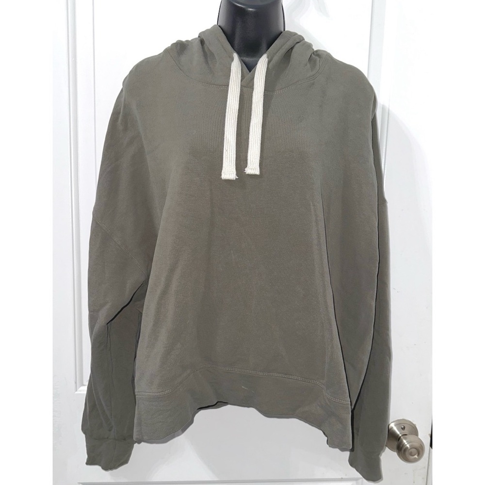 Glyder Olive Hoodie with Cream Drawstrings